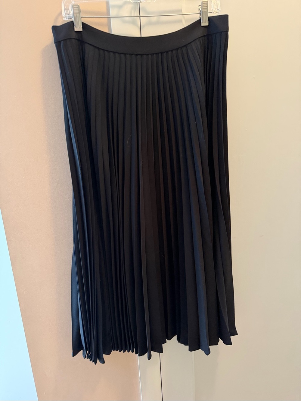 Michael Kors Collection Black Pleated Midi Skirt